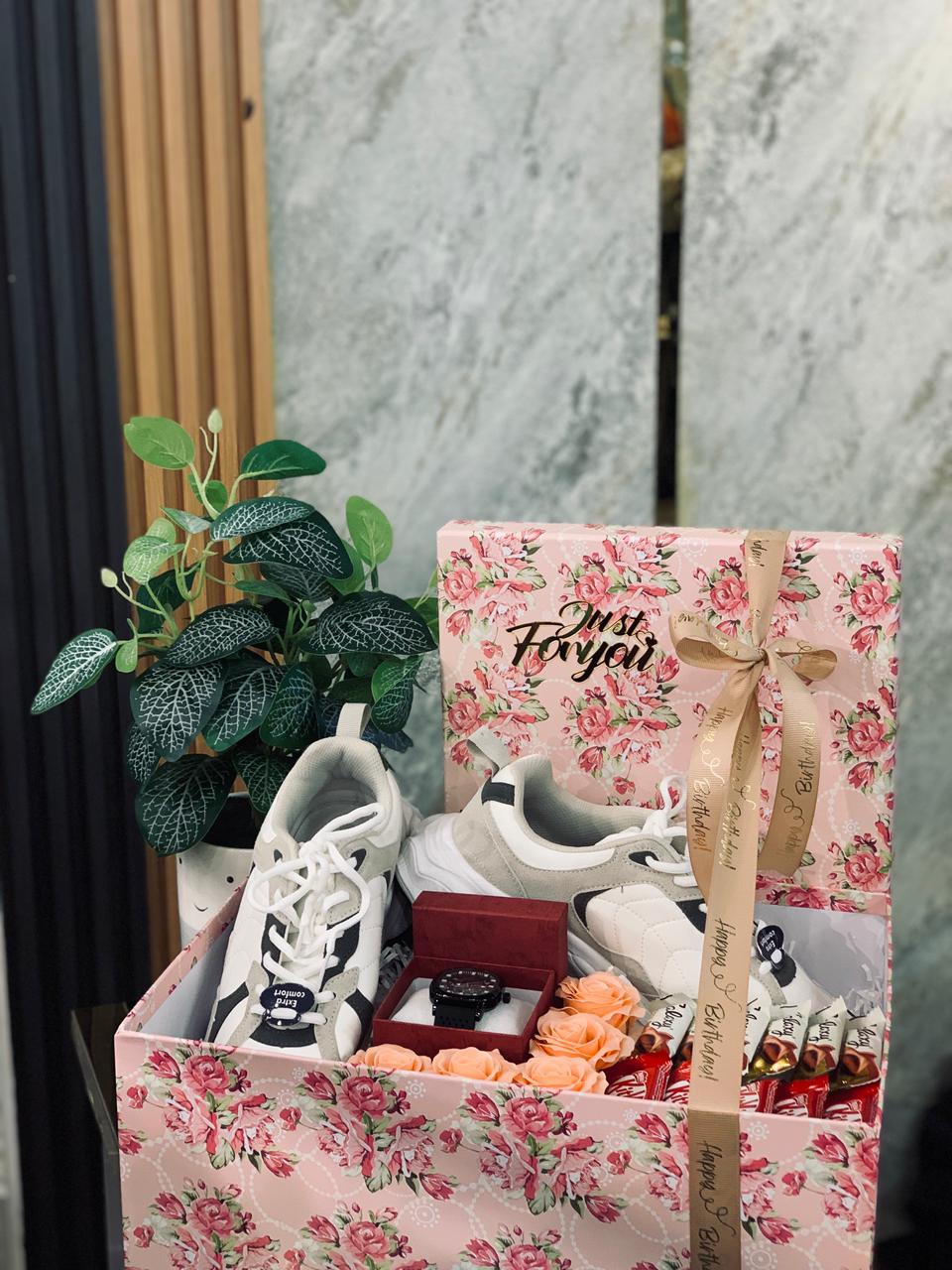 Luxury Shoe & Watch Gift Hamper Box – Premium Gift for Him