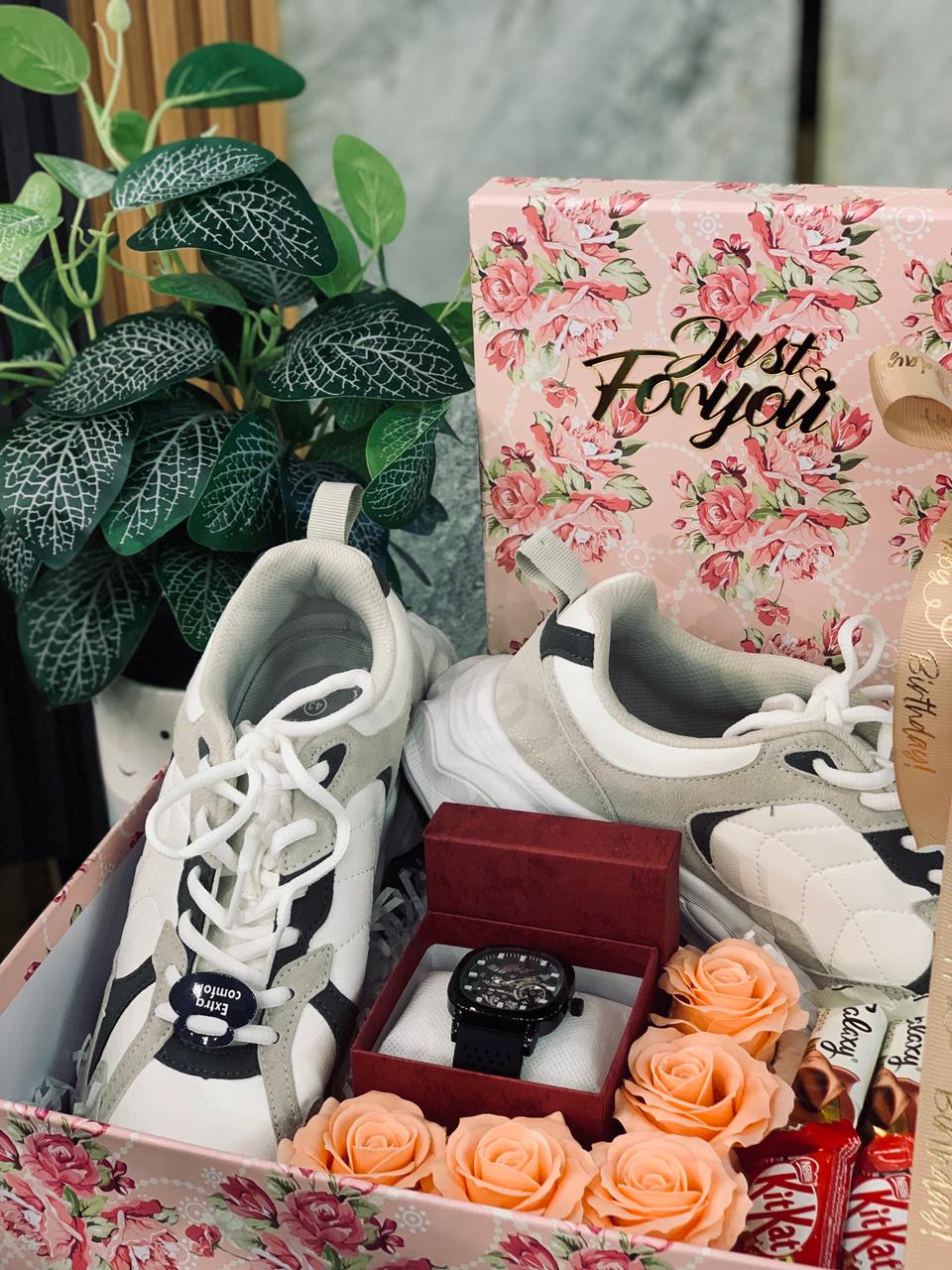 Luxury Shoe & Watch Gift Hamper Box – Premium Gift for Him