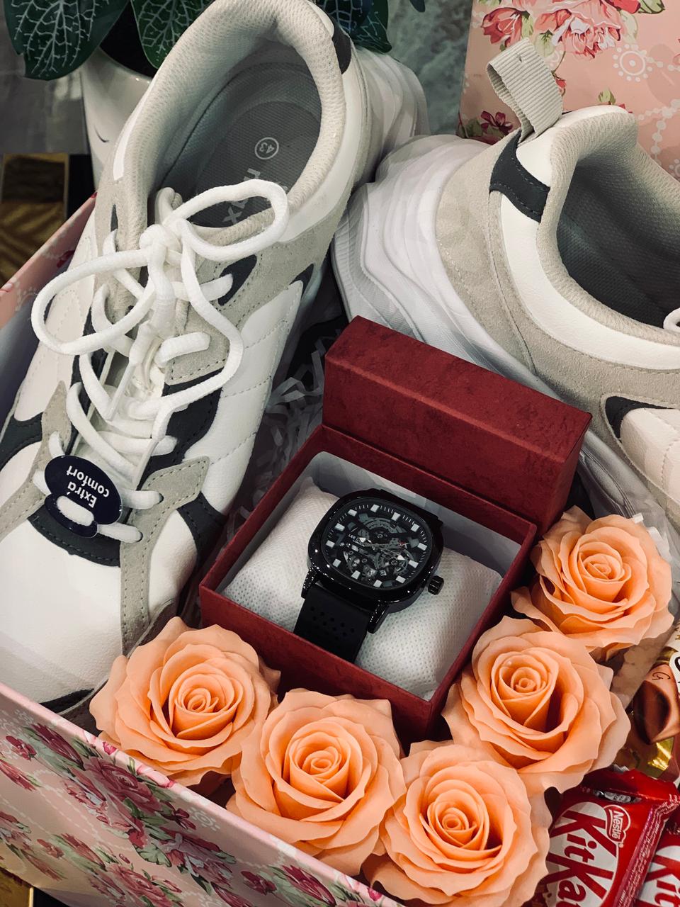 Luxury Shoe & Watch Gift Hamper Box – Premium Gift for Him