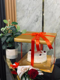 1/2 Kg White Forest Cake + Fresh Rose Bouquet – Anniversary Gift Combo