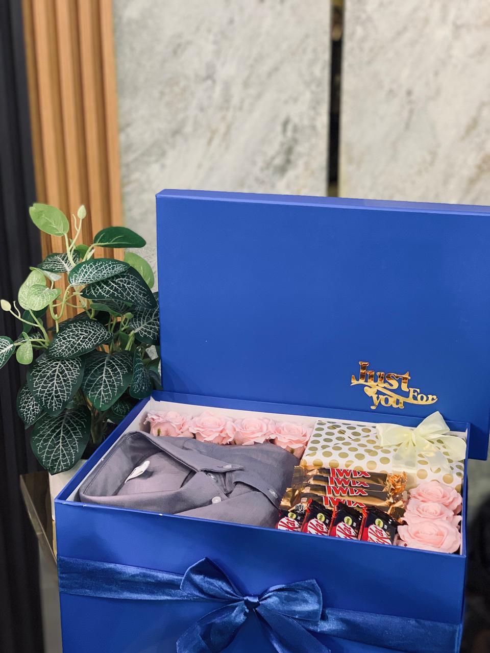 Premium Shirt & Perfume Gift Hamper – Luxury Birthday Gift for Him