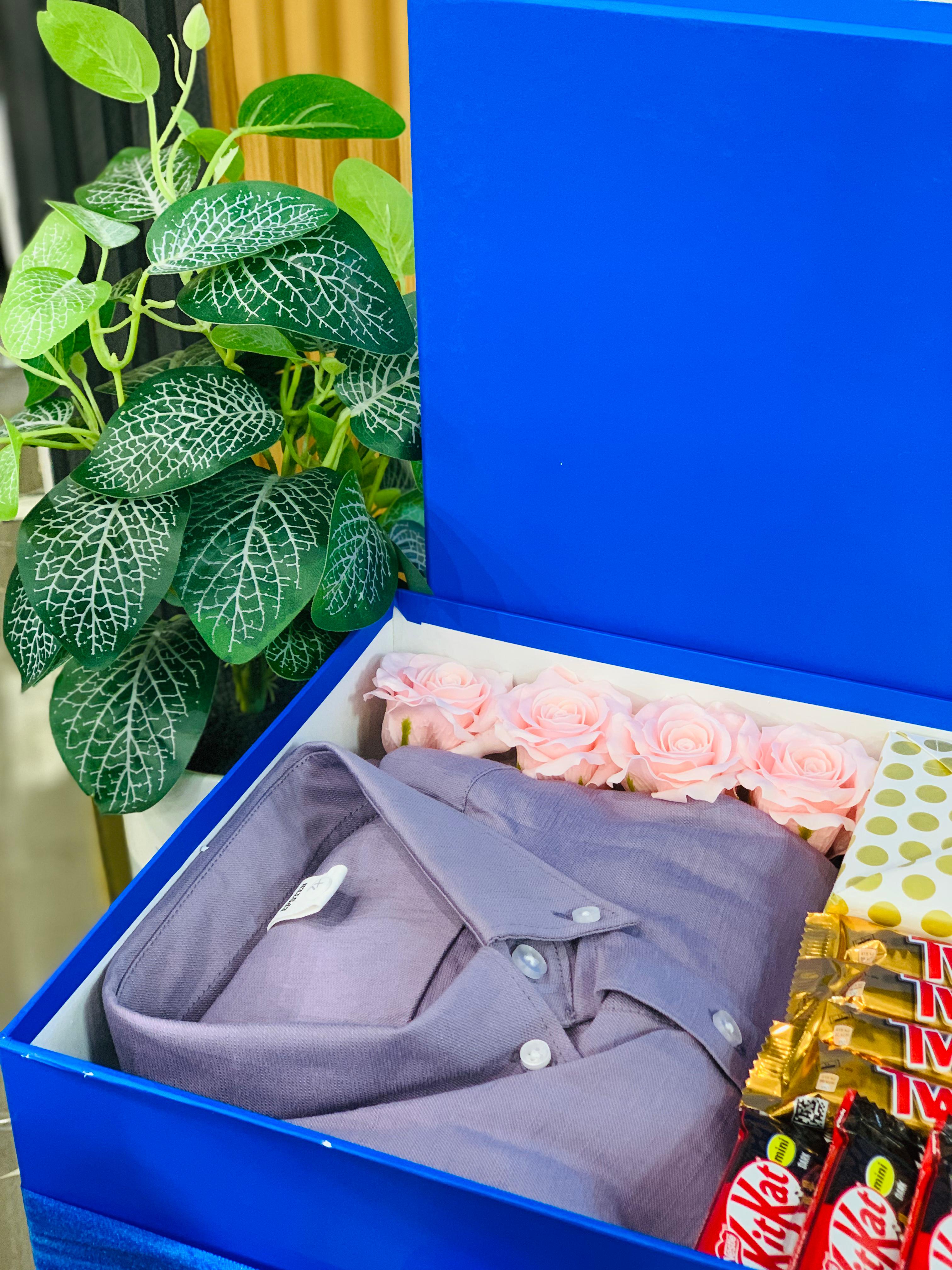 Premium Shirt & Perfume Gift Hamper – Luxury Birthday Gift for Him