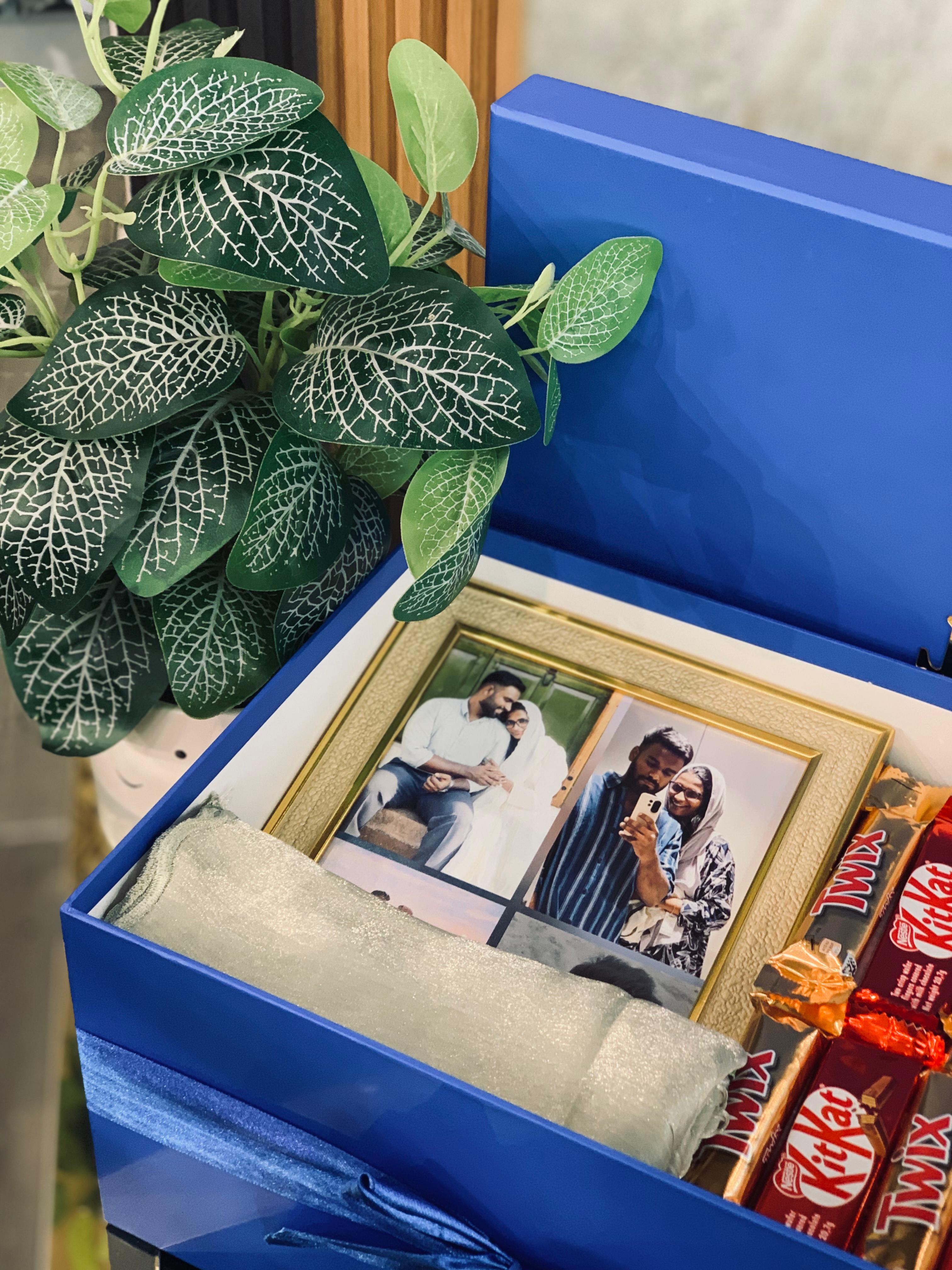 Personalised Photo Frame Gift Hamper – Sentimental Gift for Him & Her