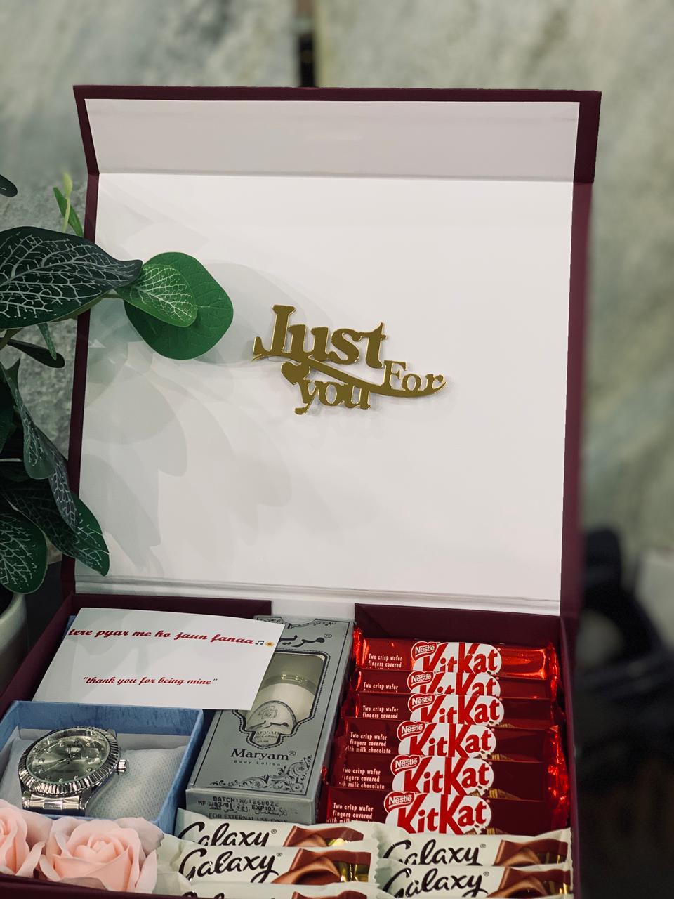 Luxury Watch & Mariyam Perfume Gift Hamper – Premium Gift for Him