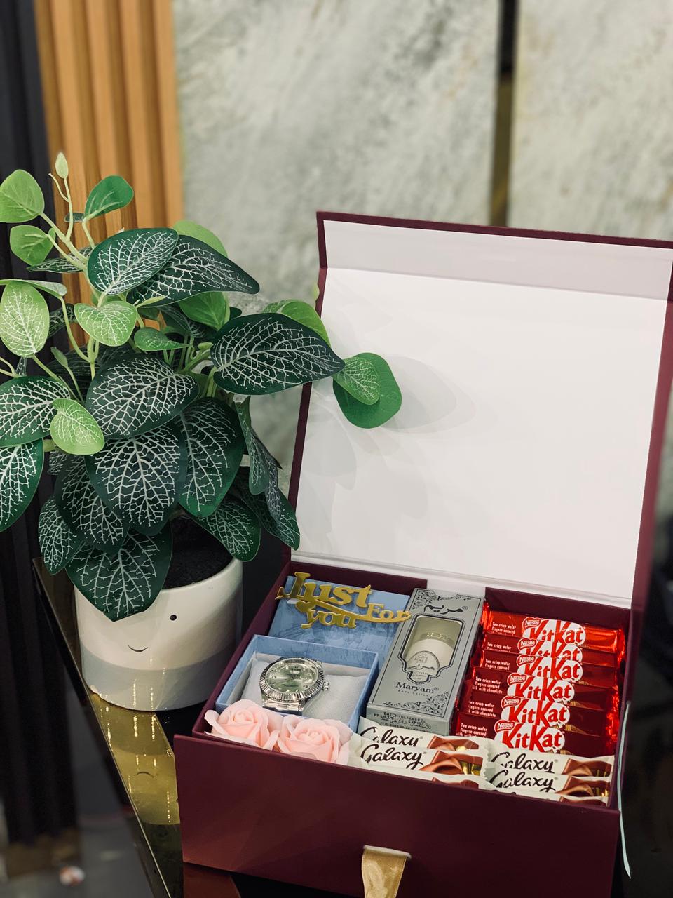 Luxury Watch & Mariyam Perfume Gift Hamper – Premium Gift for Him