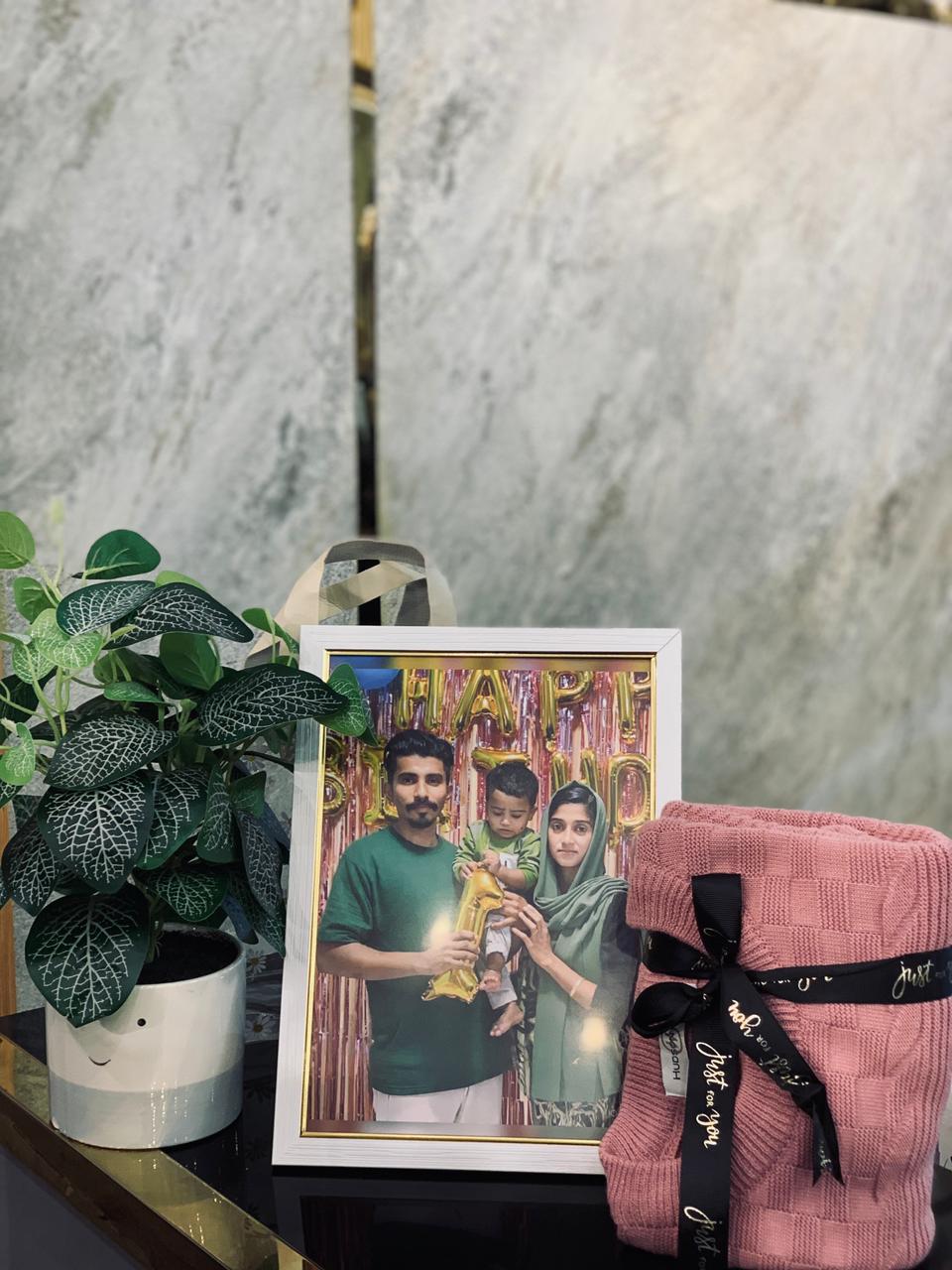 Photo Frame, T-Shirt & Chocolate Bouquet Gift Hamper – Triple Combo Gift