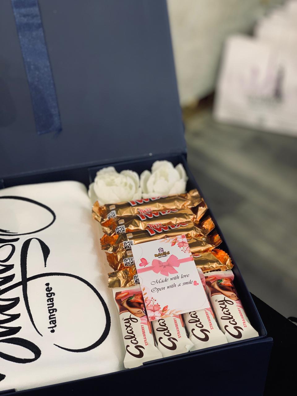 Mug Gift Hamper with Chocolate Bouquet – Fun Sweet Birthday Gift Combo